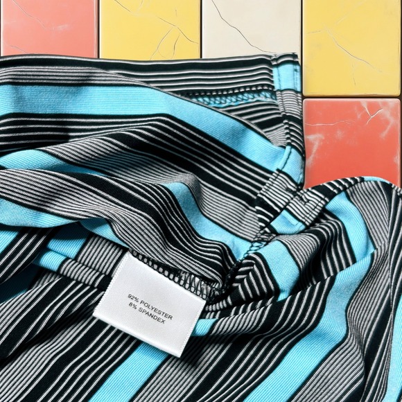 Peter‎ Millar Polo Shirt Mens XL Blue Black Striped Summer Comfort Golf Stretch - Picture 6 of 12